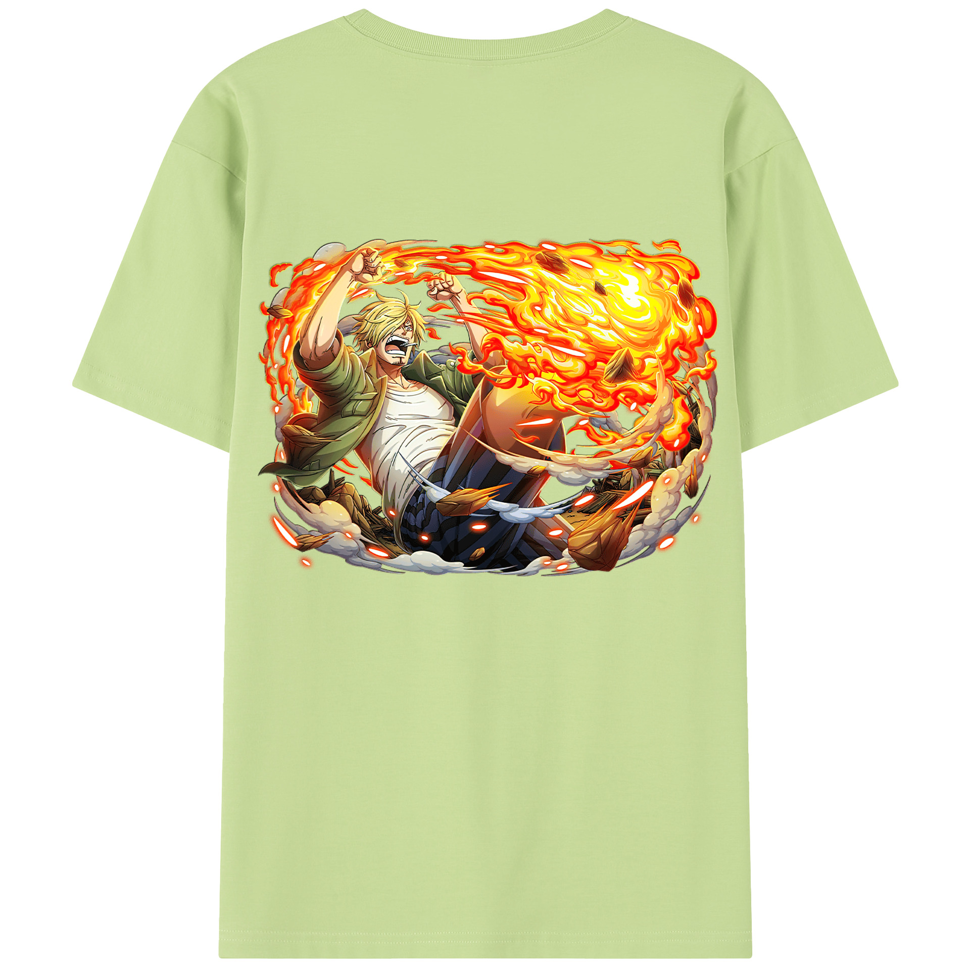 ワンピース サンジ ONE PIECE Sanji 綿100％半袖Tシャツ（背面プリント）